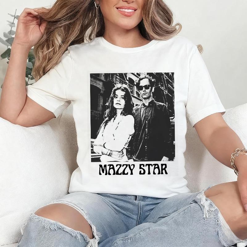 Mazzy Star Tshirt Womens Printed Tshirt for Summer New Style Suitable for Both Unisex and Women Casual and Fashionable Tshirt