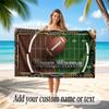 American Football Theme Beach Towel Personalized Custom Name & Text Soft Quick Dry Beach Towel for Swimming Travel