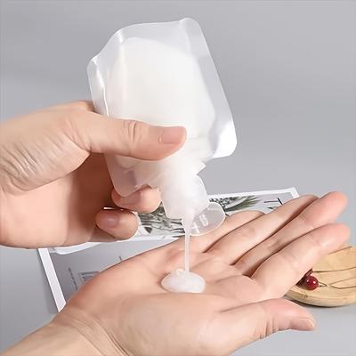 10pcs Portable Travel Cosmetics Subpackage Bag Nozzle Bag Facial Cleanser Bath Dew Lotion General Sealing Bag