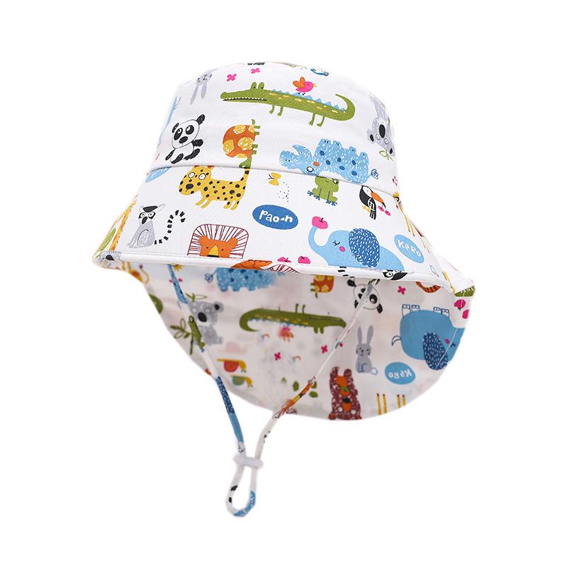 2026 Çocuk Hızlı Kuruyan Dinozor Baskılı Güneş Şapkası: Geniş Kenarlı, Yaz UV Korumalı