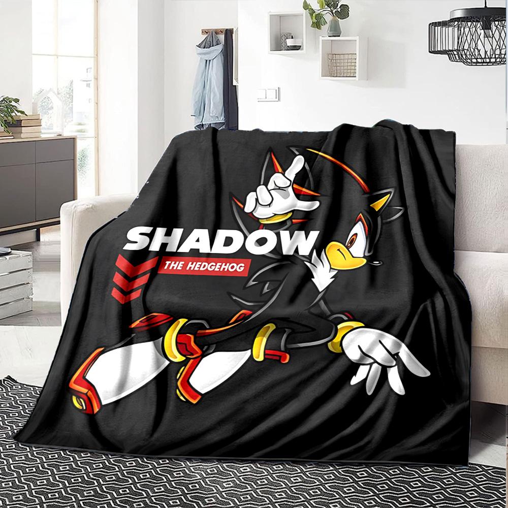 1pc Sonic Hedgehog Adventure Flannel Blanket for Super Soft Cute Comfort Blanket for Travel Bedding Couch Sofa Blanket Y73029