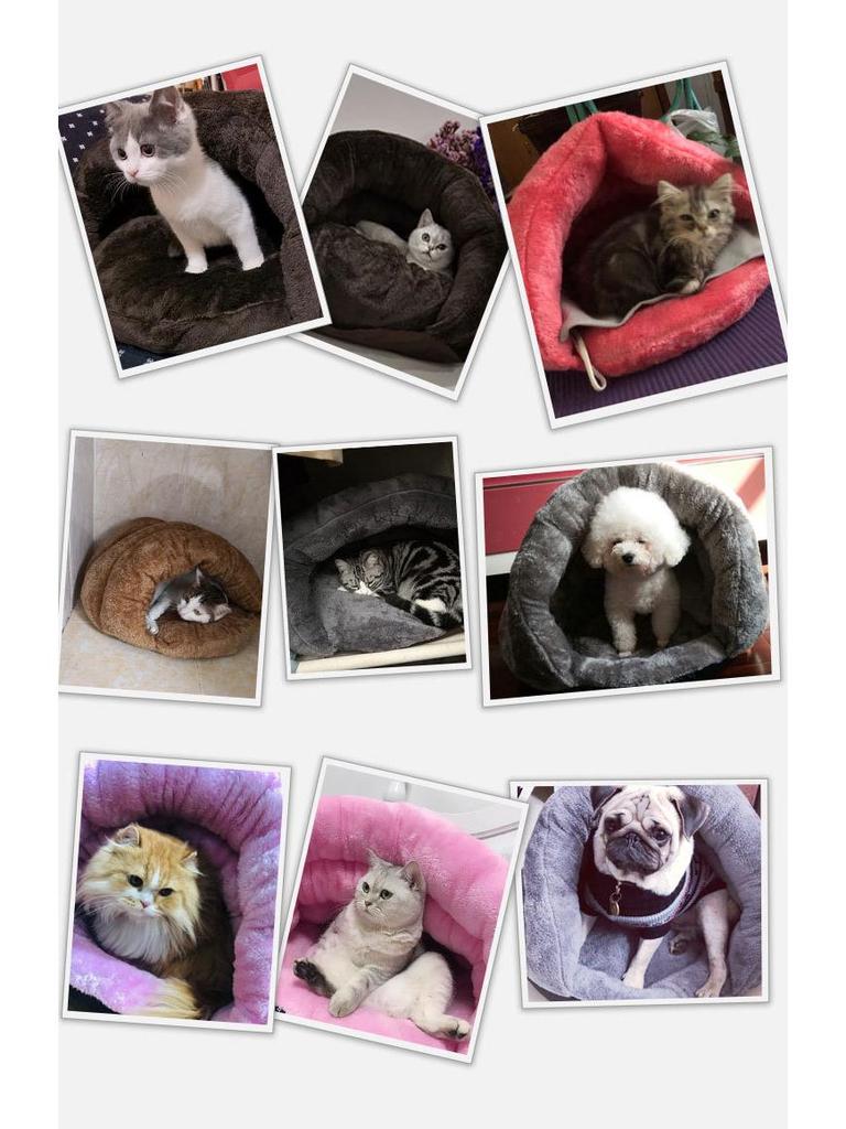 Letto Triangolare Caldo Invernale per Animali Domestici – Tappetino Morbido per Dormire Gatti e Cani