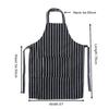Adjustable Half-length Adult Apron Striped Hotel Restaurant Chef Waiter Apron Kitchen Cook Apron with 2 Pockets