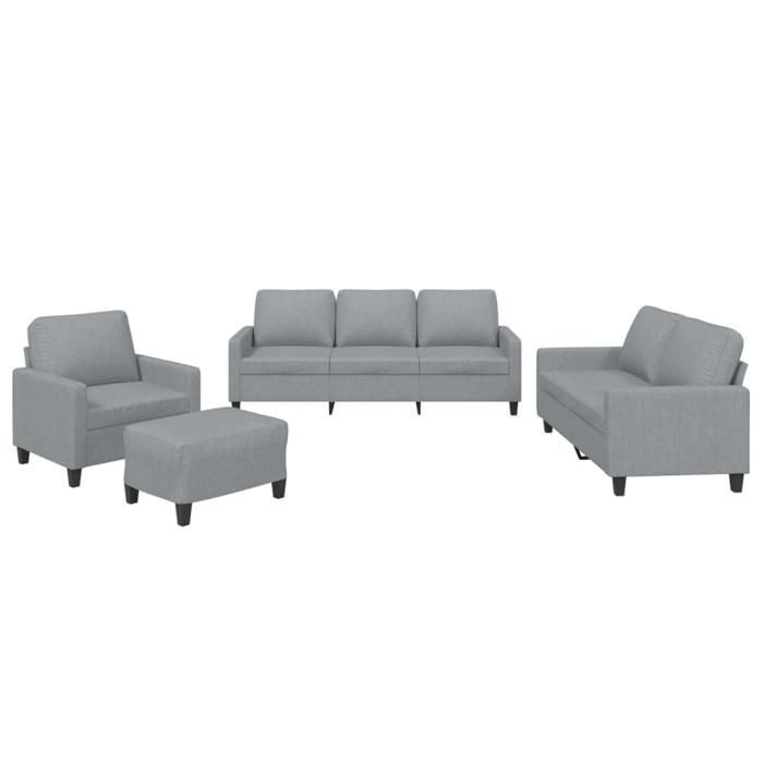 VidaXL Ensemble de Canapés avec Coussins 4 pcs, Canapés avec Accoudoirs et Dossier, Ensemble de Meubles avec Repose-pied 3201436