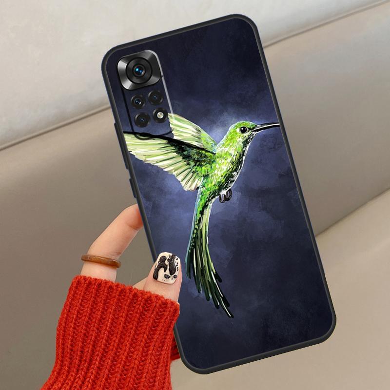 Lovely Birds Hummingbird Phone Case For Xiaomi Redmi Note 8 9 10 11 12 Pro 11S 10S 9S 8T Redmi 10A 10C 9A 9C Cover