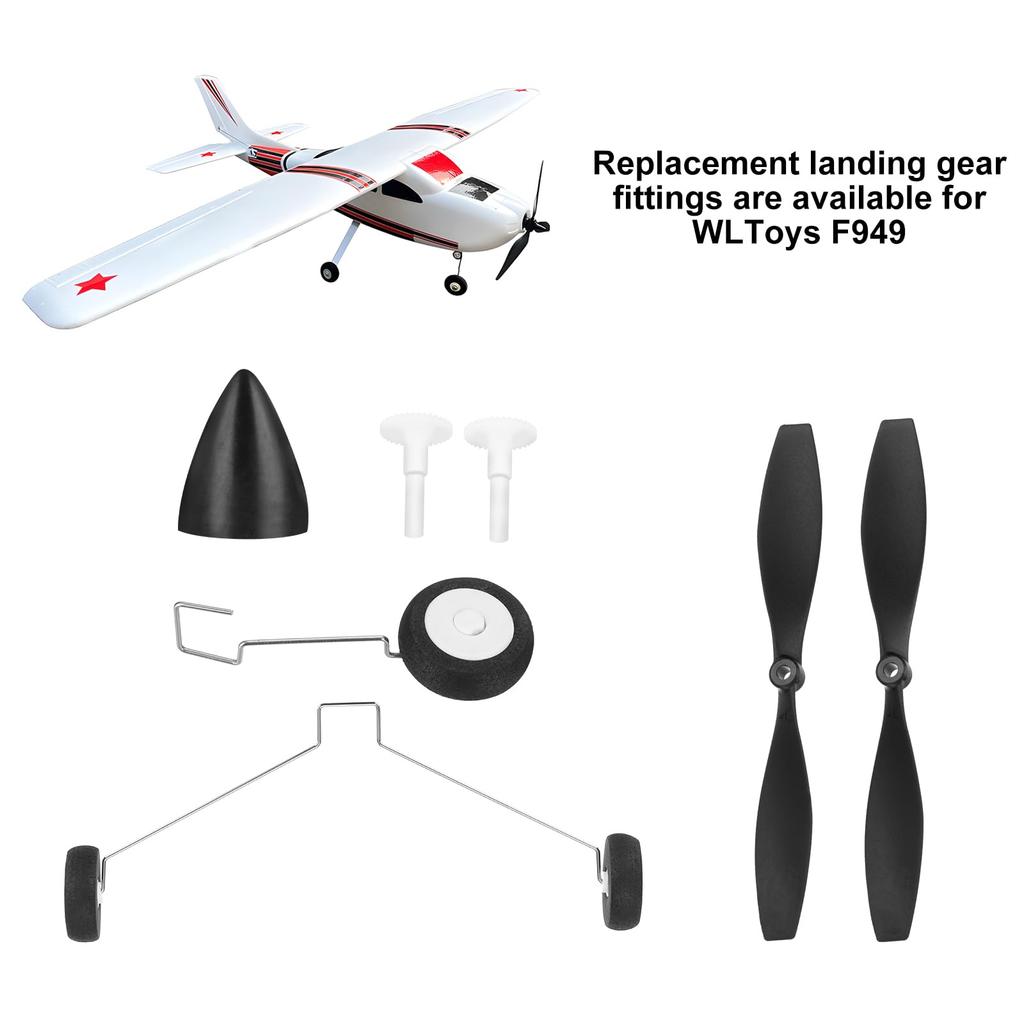uxcell Toy Airplane Accessories RC Airplane Landing Gear Wheels and Propeller RC Aircraft DIY Parts RC Plane Jet Replacement