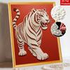 DIY Pearl Diamond Art Painting Kits for Adult and Beginners, Majestic Tiger Sparkling Painting Craft Home Wall Decor Handmade Gift
