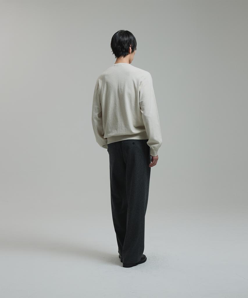NONBLANK Washable Henley Neck Knit_Cream