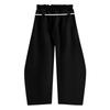 Women's Vintage Drawstring Sweatpants With Heart Embroidery Wide-Leg Curved-Hem Pants Loose-Fit Casual Sweatpants Long Pants
