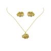 European and American Exquisite Irregular Luxury Creative Polygon Geometric Leaf Texture Flower Love Earrings Necklace Set