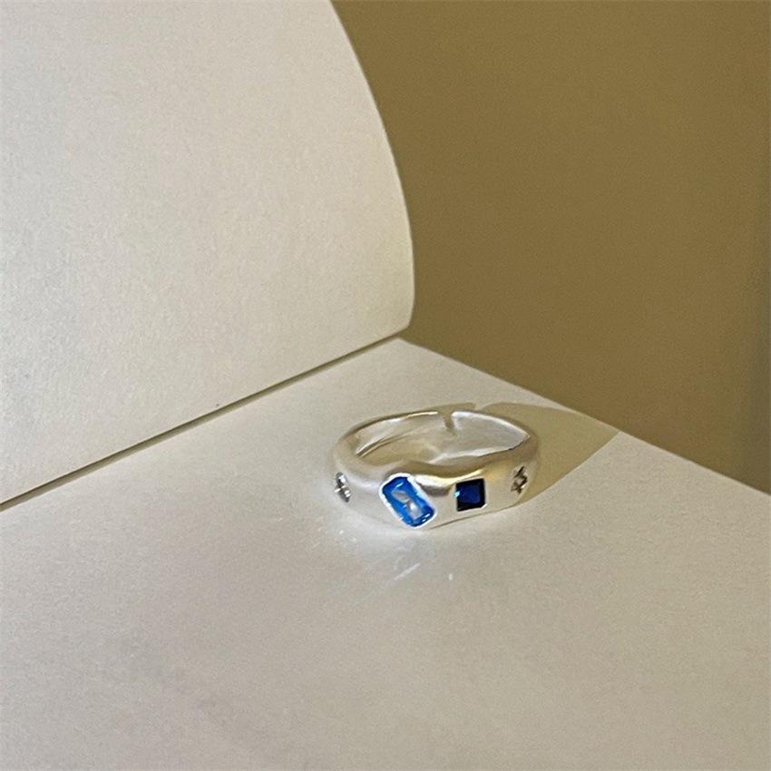 Over 120 Styles Korean style zircon diamond ring women's 925 sterling silver spring and summer niche light luxury high-end index finger ring open ring