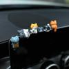 Rear-View Cat Healing Ornament: Cute Cartoon Doll for Car Console Decoration.