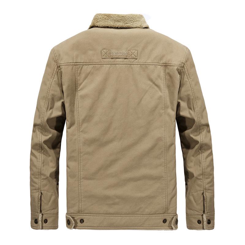 Winter Fleece Denim Jacket Men's Cotton Jacket Men's Loose Lamb Fleece Thickened Jacket