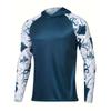 Men's Outdoor Sports Long-Sleeved Hoded Fishing Wear Lightweight Sun-Protection UPF+50 Luya Fish