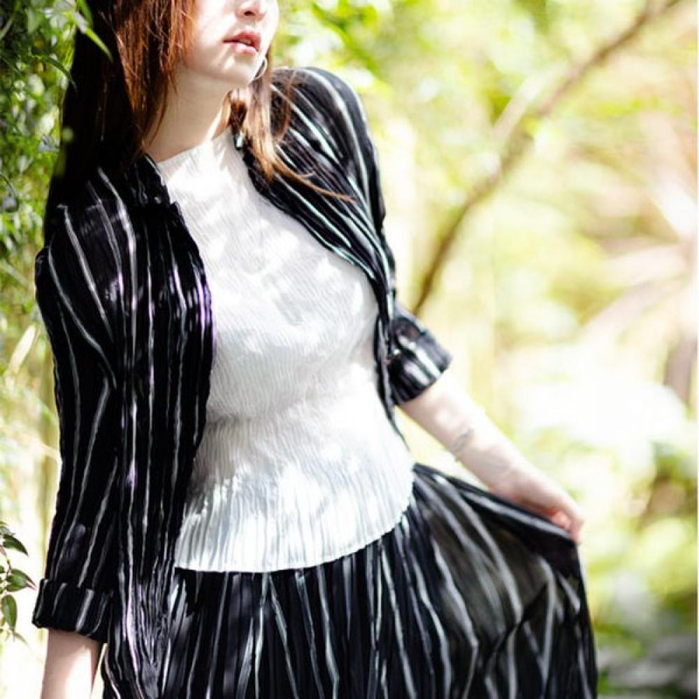 

Specchio One Button Vertical Pleated Jk 451 437 03