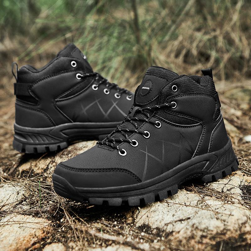 626 Men's Shoes Outdoor Hiking High Top Leather Surface Wear-resistant Off-road Oversized Workwear Sports
