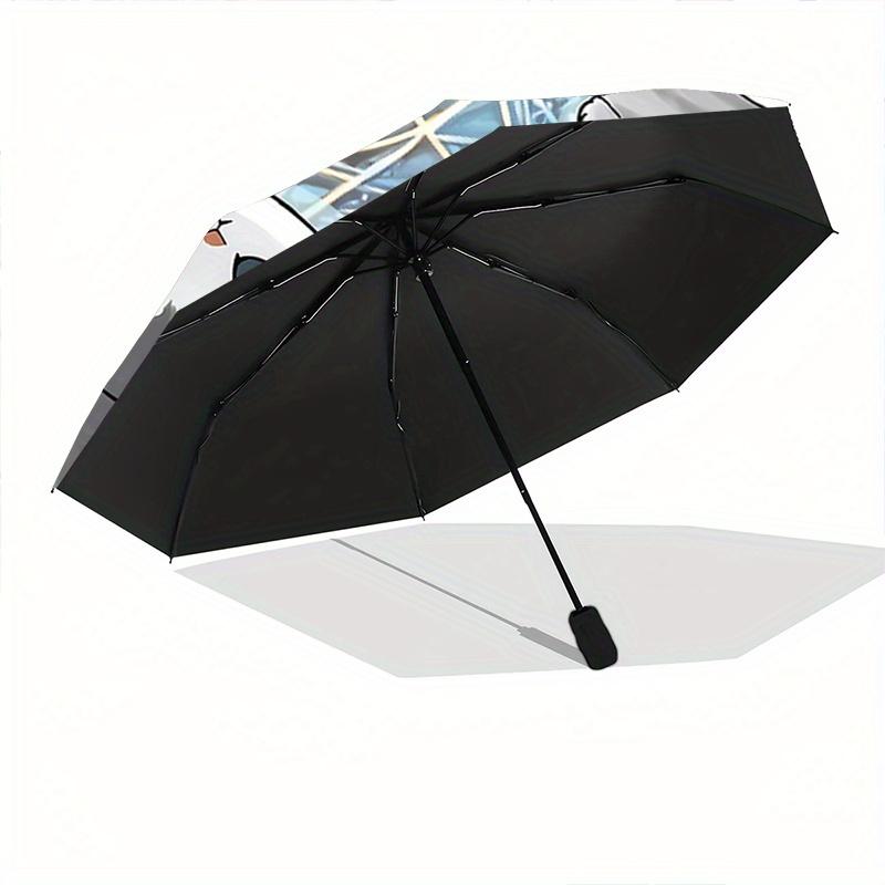 1pc Six Cute Kittens Automatic Opening and Closing Umbrella - Small Umbrella Suitable for Various Occasions, Portable 3-Fold Small Umbrella