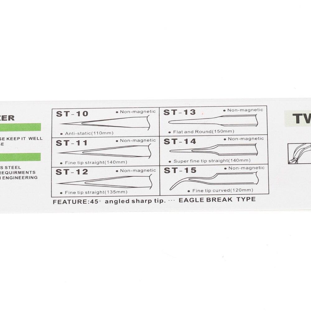 1pc Excellent Quality Pink Stainless Steel Anti-static Industrial Cross Tweezers Beads Rhinestone Tweezer Jewelry Finddings Tool