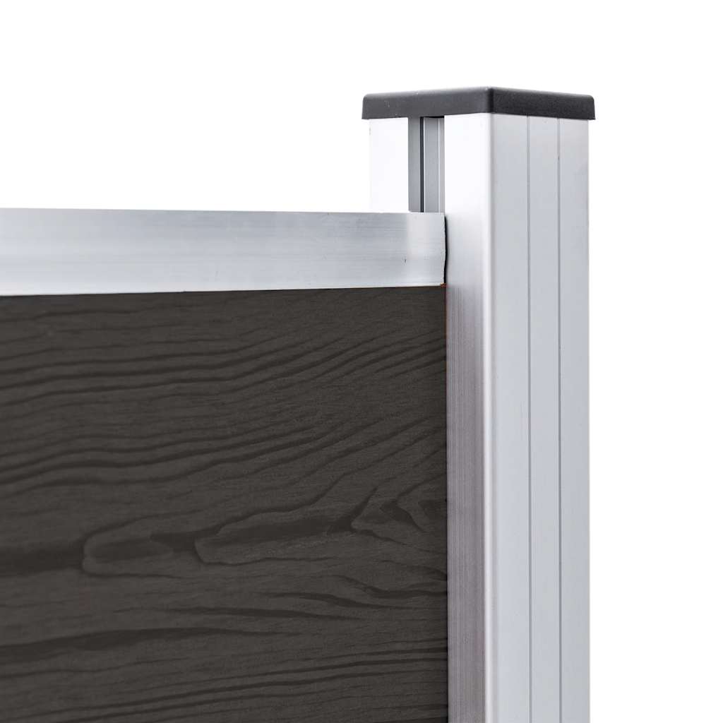 WPC Fence Panel 175 X 105 Cm Black