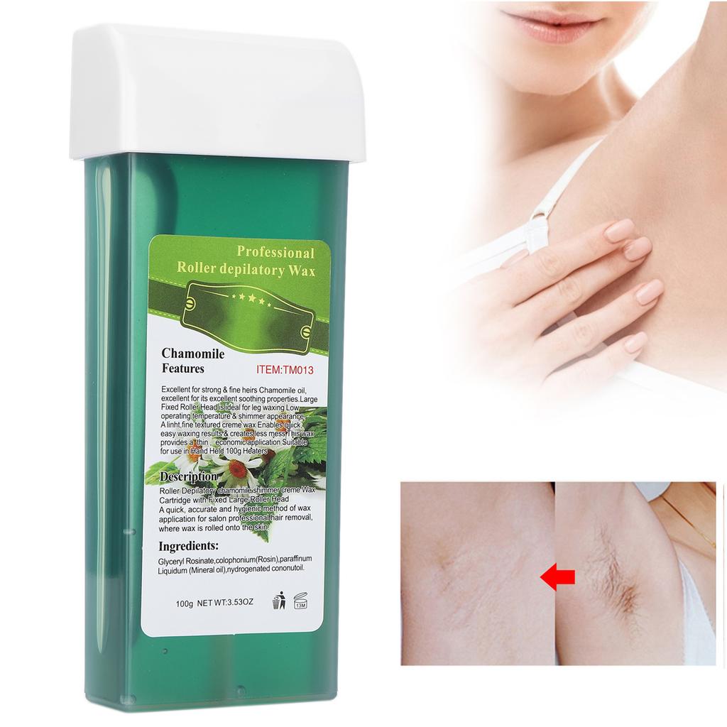 100g Professional Roller Depilatory Wax Home Hair Removal Large Area Body Hair Removal Wax Roller
