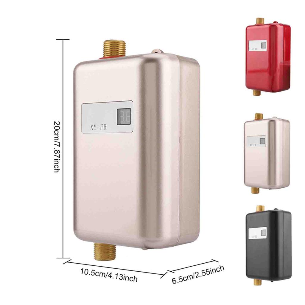 220V 3800W Electric Tankless Water Heater, Instant Hot Water Heater, Mini Water Heater with LCD Display for Home Commercial Use