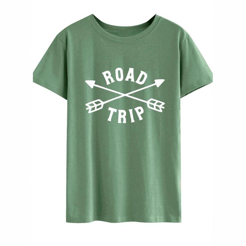 Dámská trička s krátkým rukávem a kulatým výstřihem, s potiskem písmen LOVE TRIBE, pro jaro a léto