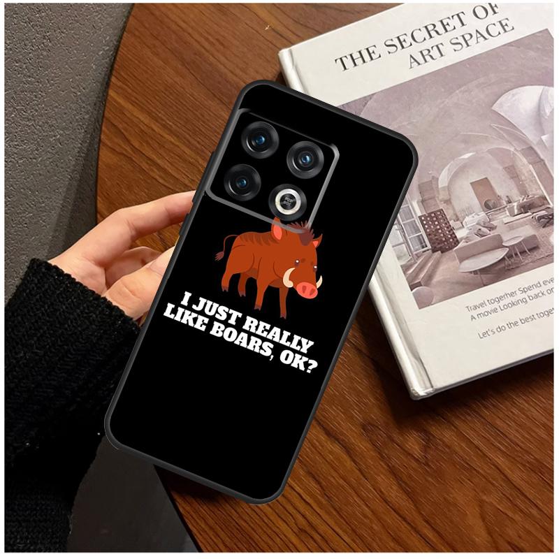 Cute Wild Boar Funny Cartoon For OnePlus 15 13 12 11 13T 10T 8T 10R 12R 13R Case For OnePlus Nord 5 CE 3 2 4 Lite N20 N30