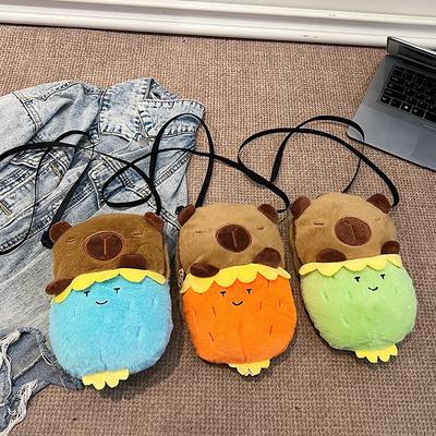 New Cute Plush Bag Kapibara Cute Capybara Doll Bag Shoulder Crossbody Girl Student Change Bag