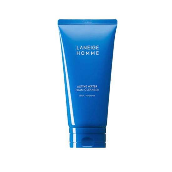 LANEIGE Homme Active Water Foam Cleanser Deep Cleansing & Hydrating Wash 150ml