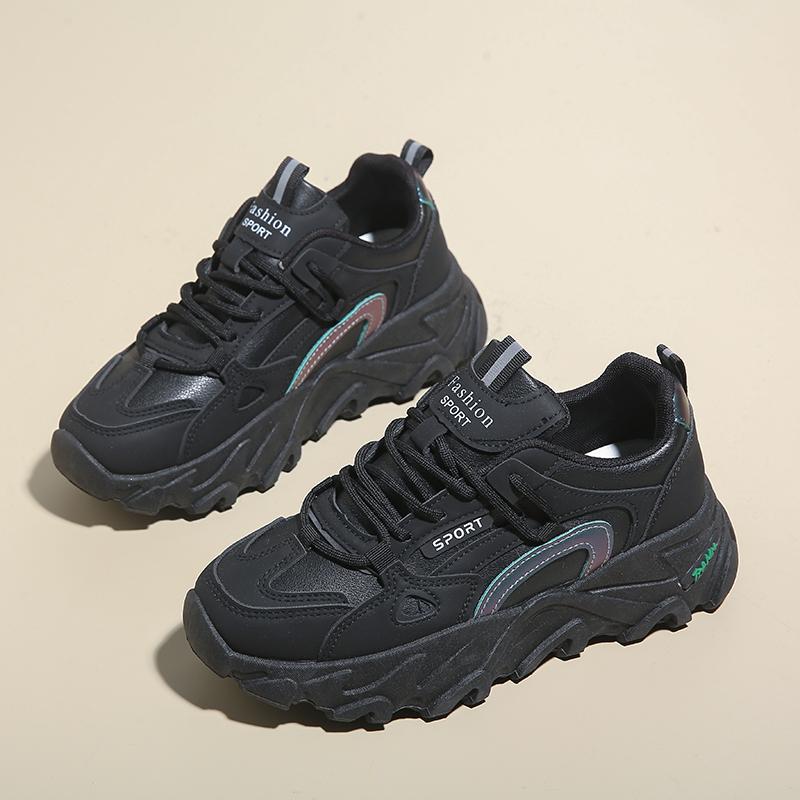 

Модные кроссовки женские на шнуровке, плоская подошва, женские уличные кроссовки для бега и ходьбы, удобная дышащая женская обувь большого размера, zapatos mujer 35 чёрный