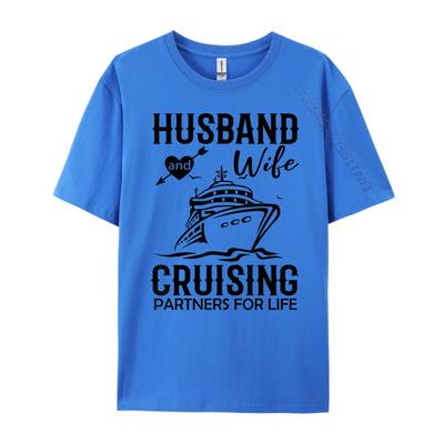 Husband And Wife Cruising Partners For Life Cruise Couples Designer T Shirt Mens Shirts Printed On