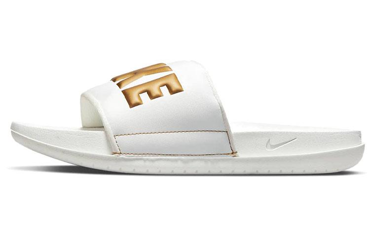 Nike Offcourt Slide  Summit White Metallic Gold  Women s BQ4632-105 42