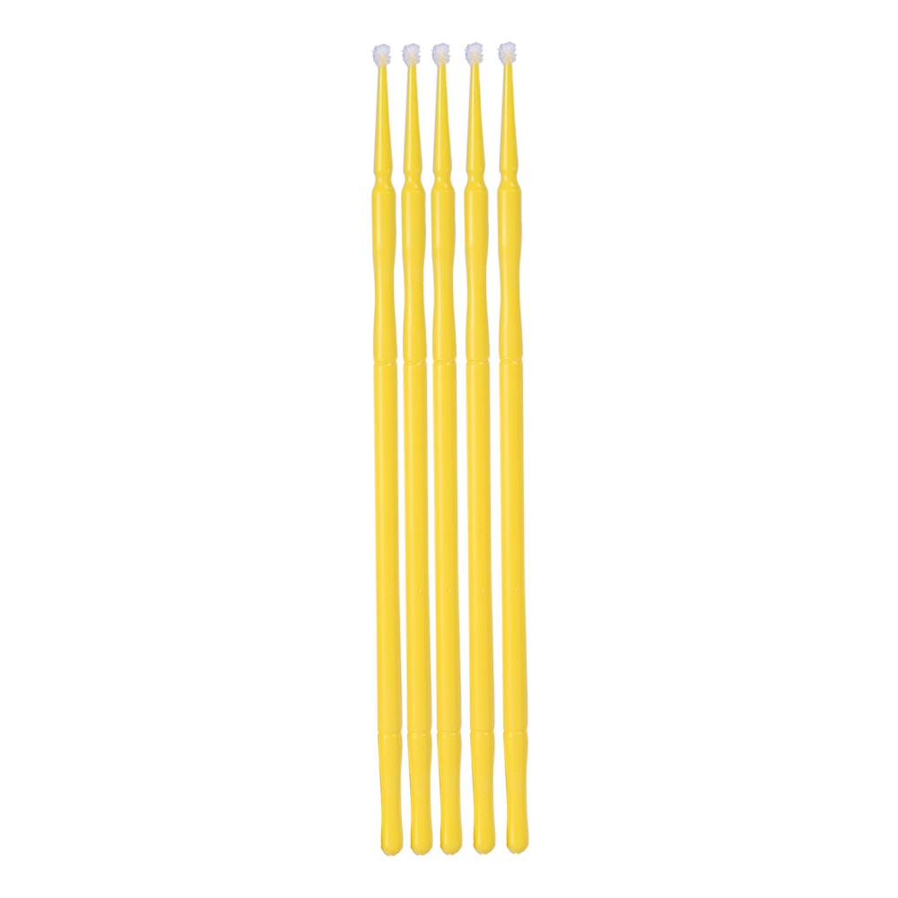 100PCSCelsiusBag Lady Disposable Extension Mascara Brush Eyelash Glue Cleaning Stick(Yellow)