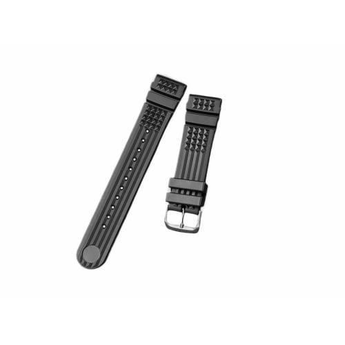 Compatible SEIKO Watch Strap, 22mm Band, Replacement Band, Silicone (Black)