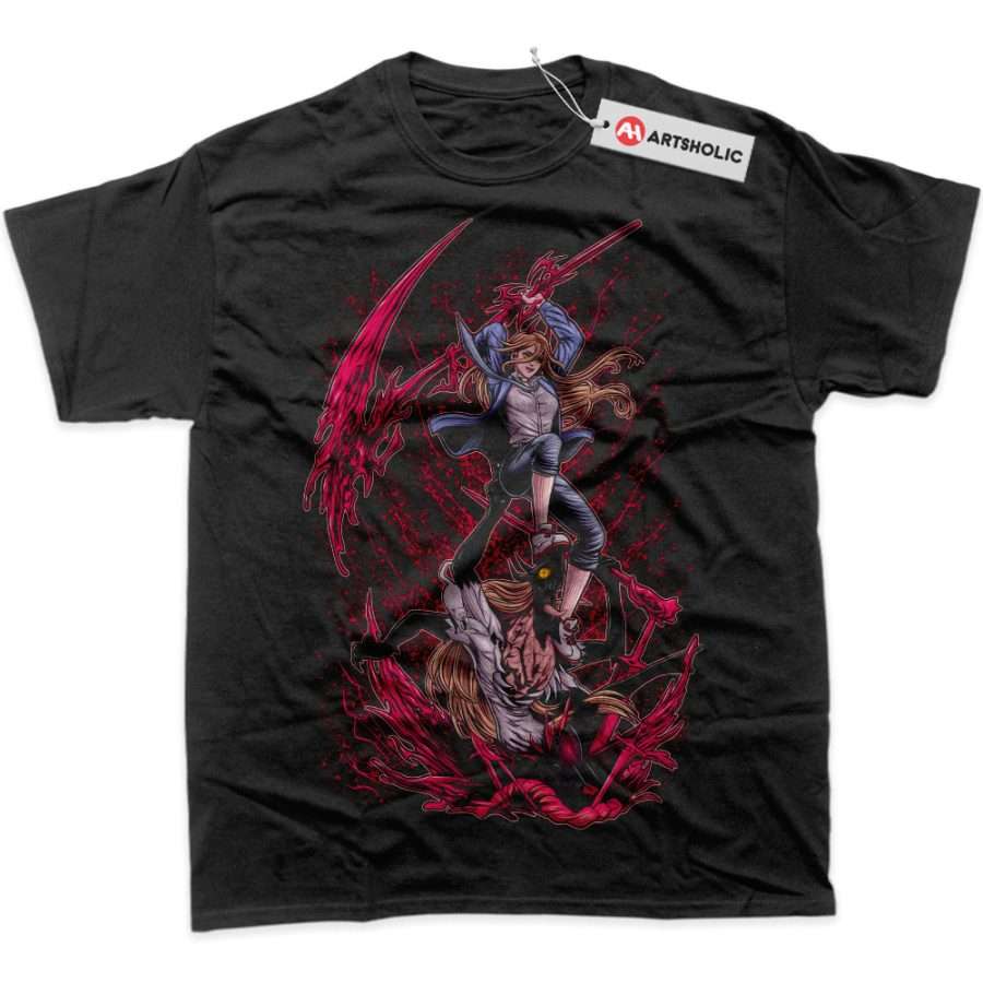 Chainsaw Men Devil Power Makima Graphic Print Tshirts Japan Anime Manga Peripherals Tee Men Women Loose Cotton Oversized Tops