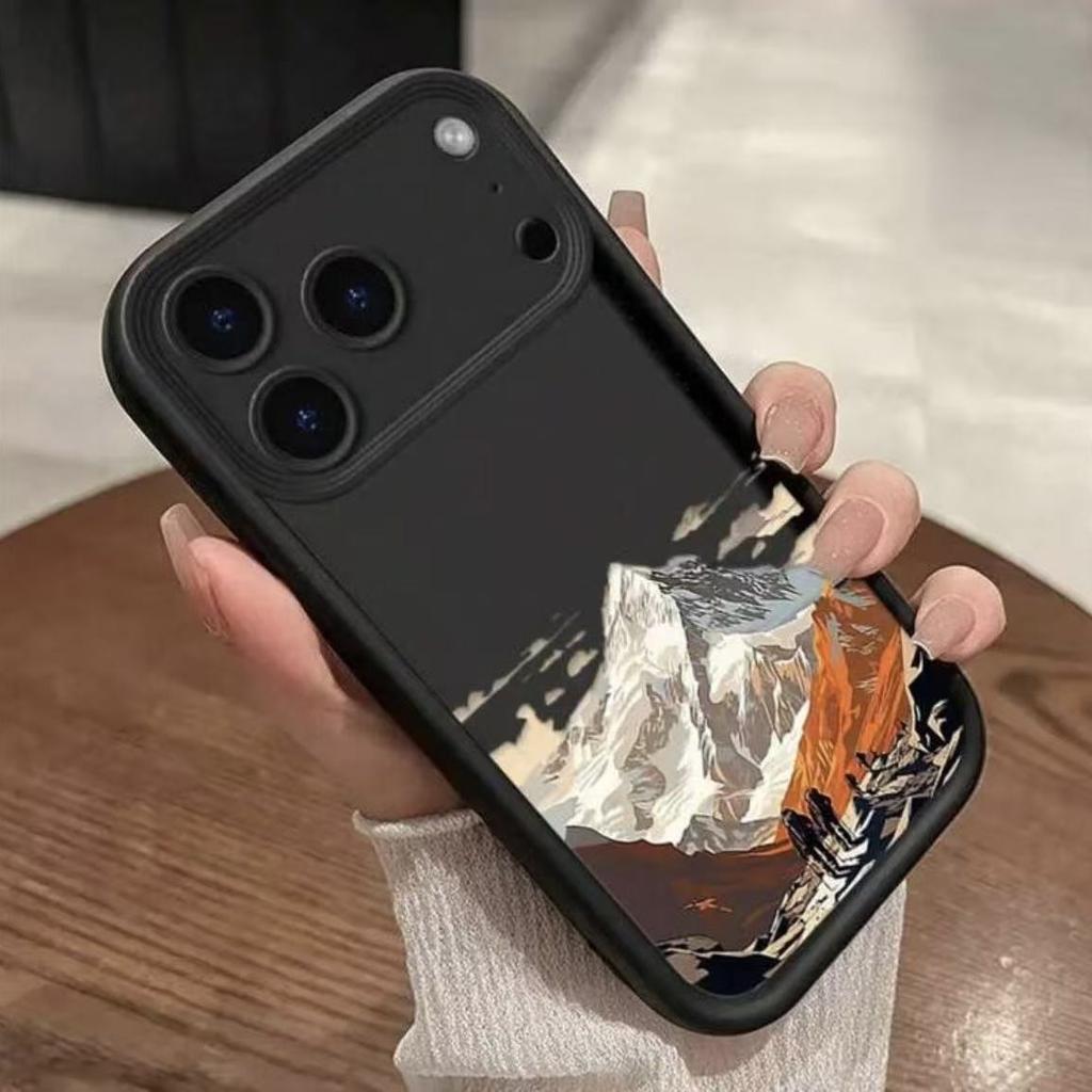 Snow mountain hiking is suitable for iphone17pro mobile phone case Apple 15 anti-drop 14 foreign trade 13promax new 16x