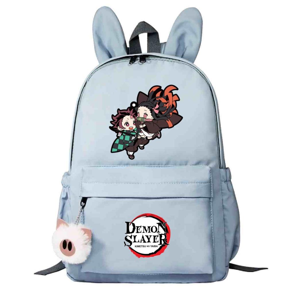 Plecak szkolny z motywem pogromców duchów, wersja koreańska, personalizowany plecak z króliczymi uszami, moda studencka, casualowy, modele męskie i damskie