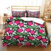 Fruit Duvet Cover Set Cartoon Watermelon Summer Theme Bedding Set for Boy Girl Double Queen King Size Microfiber Comforter Cover