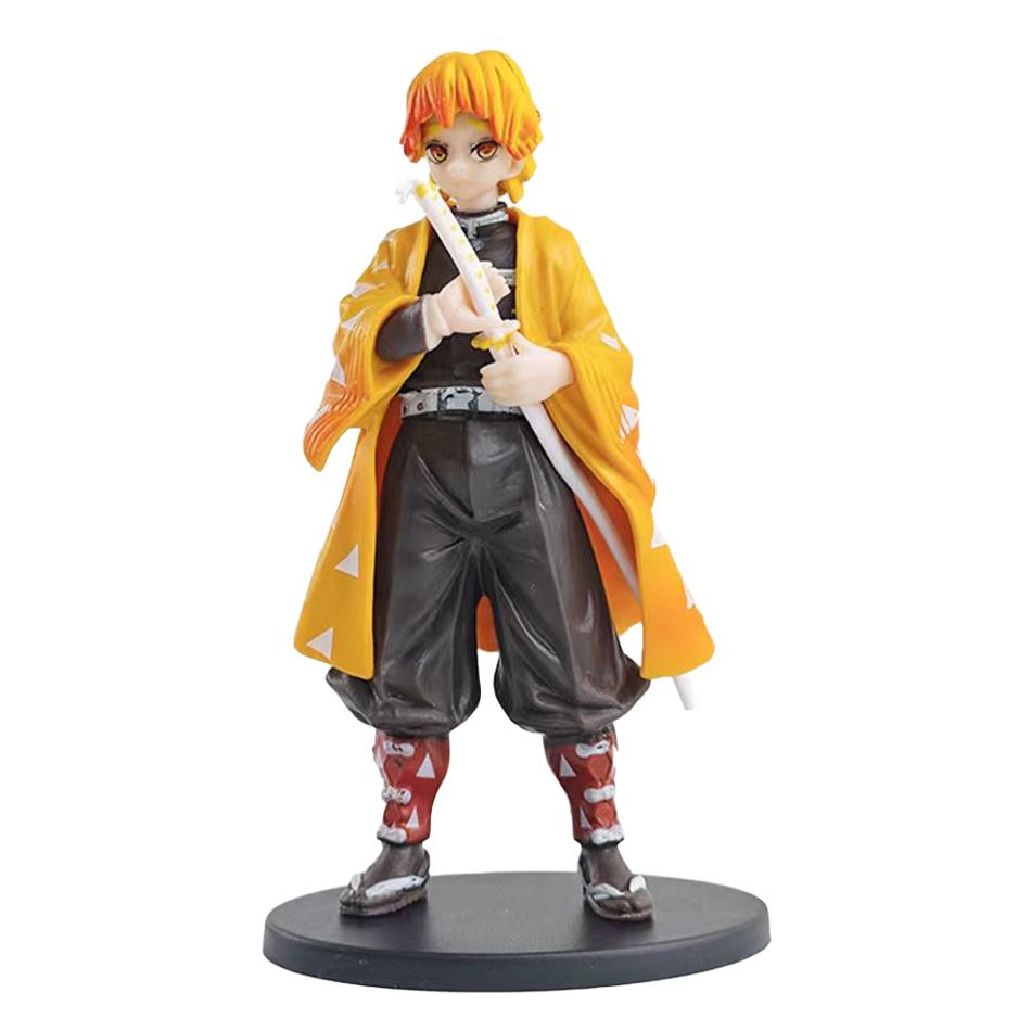 Figurină de Acțiune Anime Demon Slayer - Kamado Tanjirou cu Agatsuma Zenitsu și Nezuko Model PVC Jucării Kimetsu No Yaiba Războinici