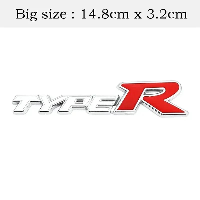 3D Metal Car Front Grille Emblem Badge Decals for Honda Type R Racing Type S Sport Logo Civic Accord CRV HRV CITY CRIDER Pilot
