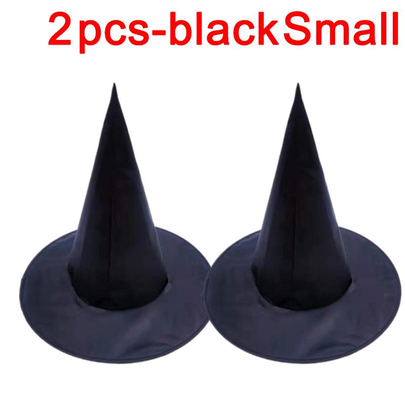 1/2 pezzi Cappello da Strega di Halloween Unisex Cappelli Neri per Adulti Bambini Fornitura per Feste di Halloween Accessorio Costume Cosplay Cappelli da Mago