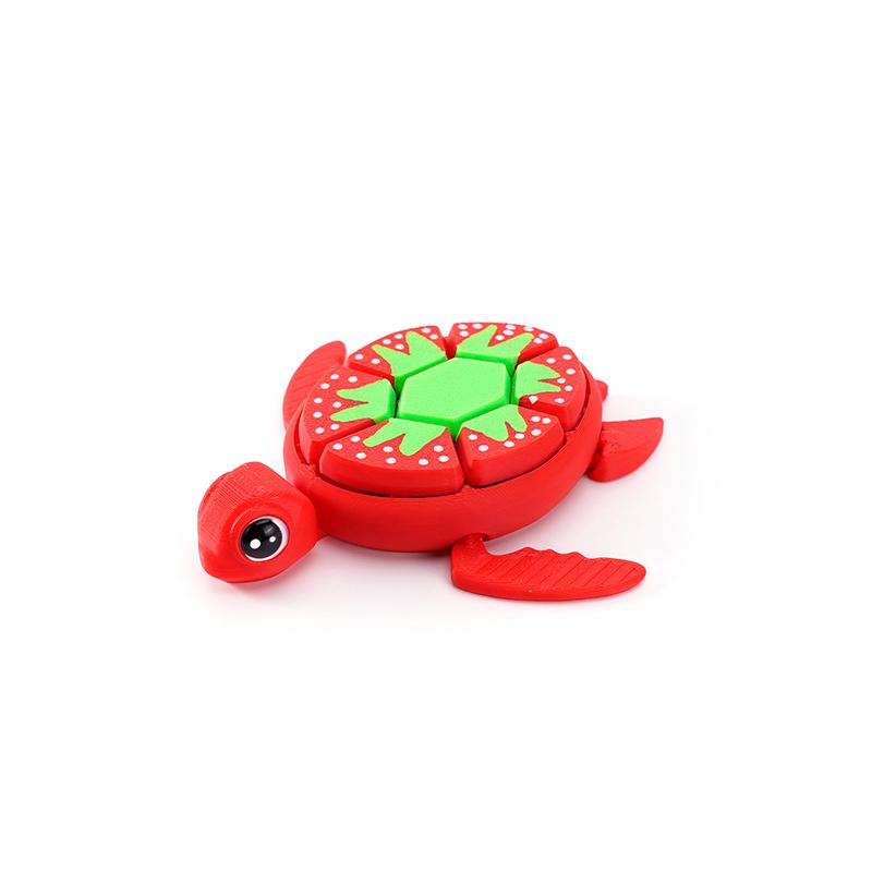 Creative 3D Turtle Shaped Fruit Series Sensory Figure, Desktop Figurine, Anxiety Relief Toy