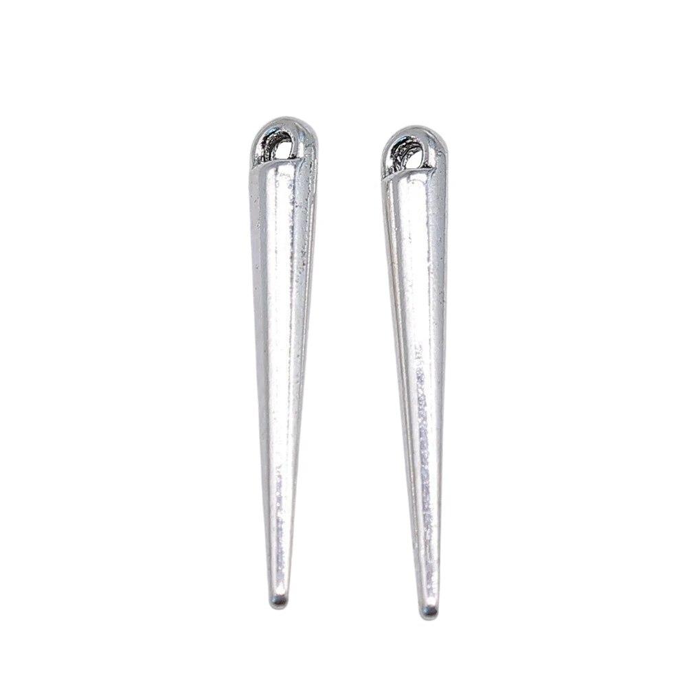 

Компоненты конической подвески с обжимными концами и бусинами Женские аксессуары Популярные украшения A03-10pcs-34x5x4mm