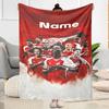 Coperta Personalizzata con Nome Giocatori Arsenal Coperta Personalizzata Accogliente Ultra-Morbida Ottima per Sedia da Riposo Arredamento Casa al Mare Uso in Tutte le Stagioni