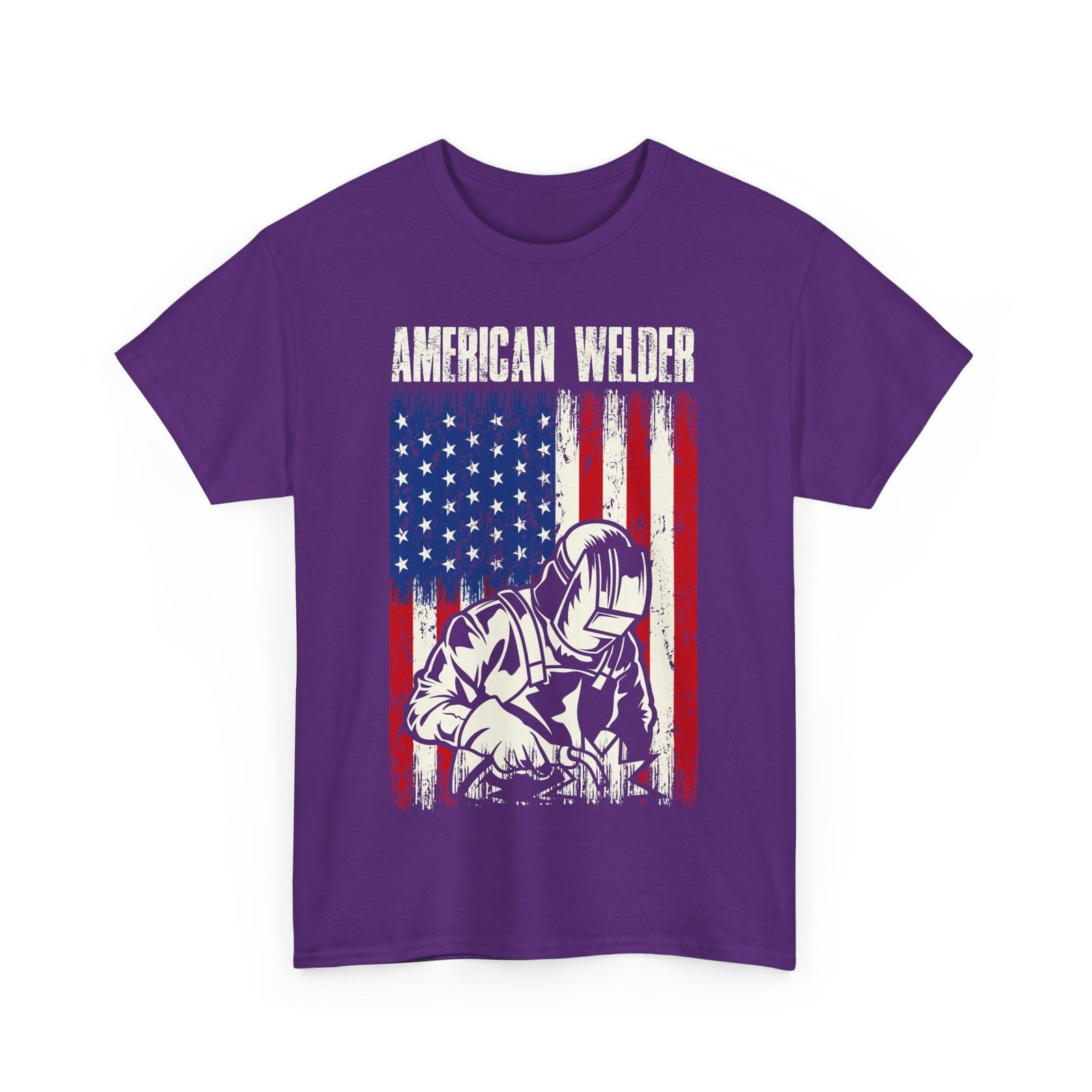Welding T-shirt, American flag Welder Welding Lover Dad Men Vintage Shirt XXXL