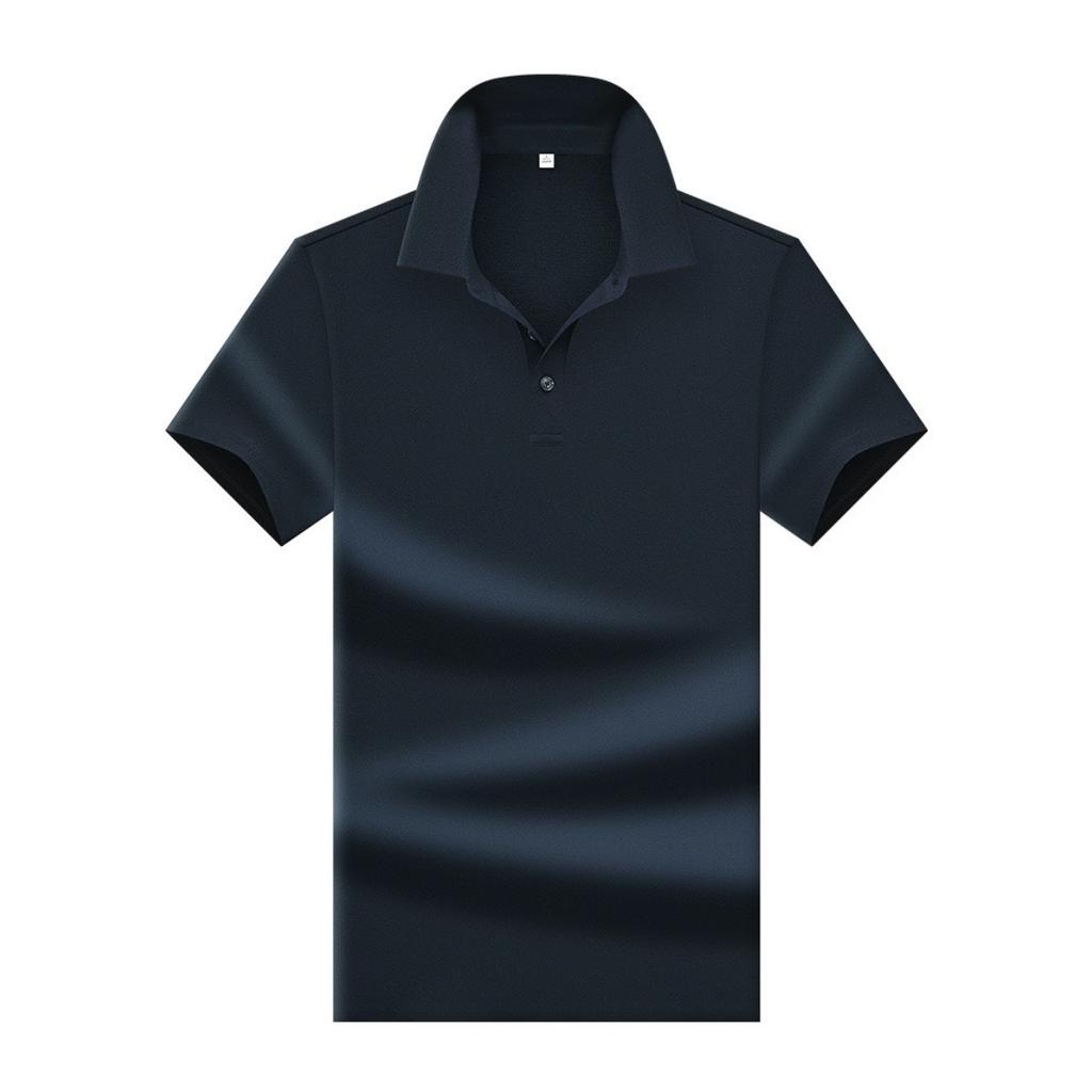 STORN Men's Short Sleeve Solid Color Polo Shirt Liquid Ammonia Silk-Cotton Polo Shirts Casual Business Style