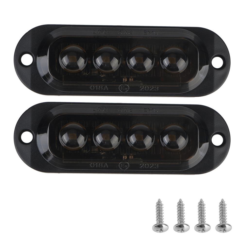 

Универсальный автомобильный маяк для грузовика с прицепом, водонепроницаемый 4-светодиодный габаритный фонарь, светодиодный боковой фонарь, предупредительный световой сигнал жёлтый/чёрный