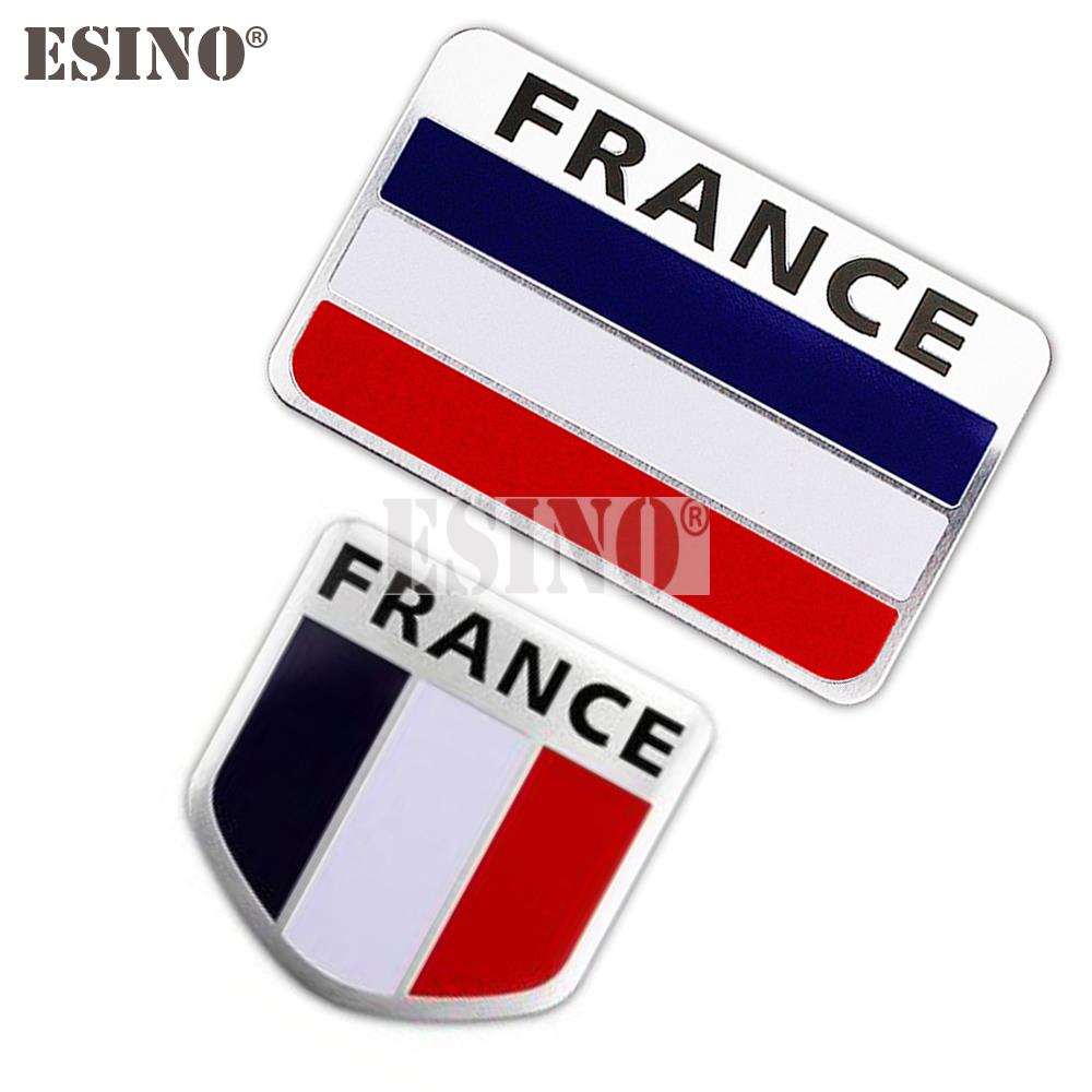France National Flag 3D Metal Chrome Aluminium Alloy Decorative Emblem Adhesive Badge Sticker Decal Accessory