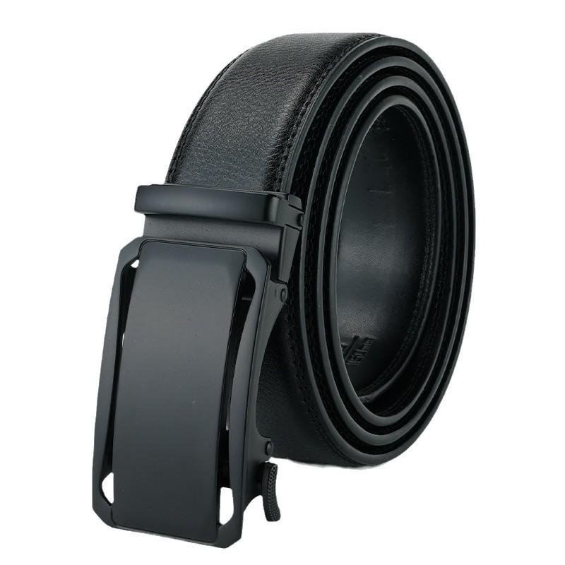 New Men's Genuine Leather Belt with Automatic Buckle Cowhide Belt