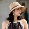 Summer New Hat Women's Sunshade Sunscreen Streamer Lafite Straw Hat Summer Travel